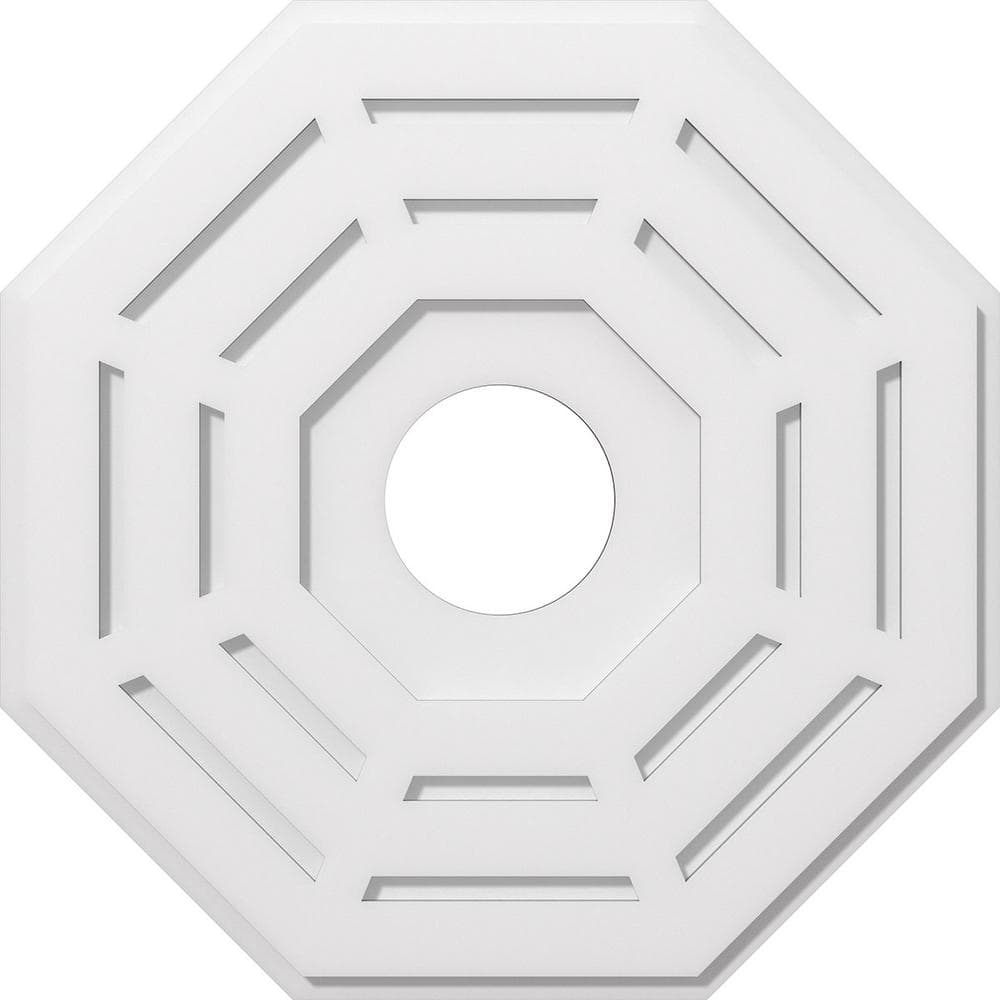 1 in. P X 10-1/4 in. C X 26 in. OD X 6 in. ID Westin Architectural Grade PVC Contemporary Ceiling Medallion