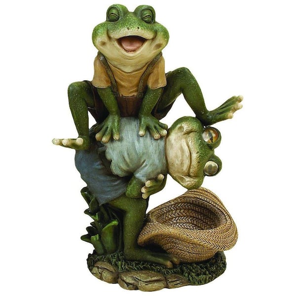ORE International 13 in. H x 7 in. W Leaping Frog Garden Statue