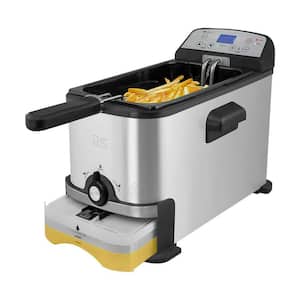 3.2 qt. Digital Deep Fryer with Oil Filtration in Stainless Steel
