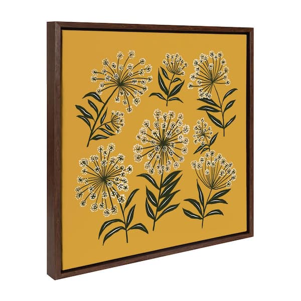 Kate and Laurel Sylvie Mid-Century Framed Canvas Wall Art 24 in. x