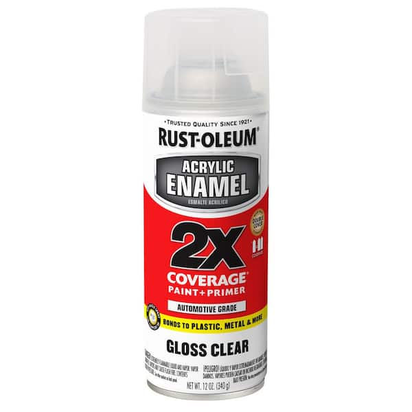 Rust-Oleum 271913 Acrylic Enamel 2X Spray Paint, 12 oz, Gloss Clear
