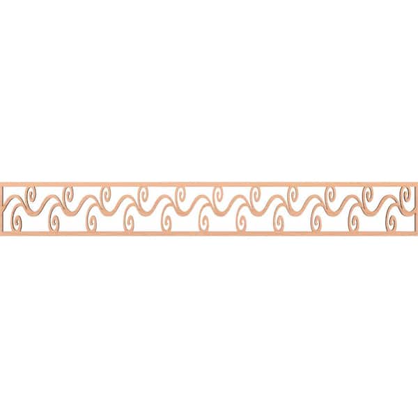 Ekena Millwork Tilden Fretwork 0.25 in. D x 46.5 in. W x 6 in. L Alder Wood Panel Moulding