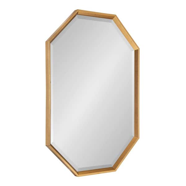 Kate And Laurel Medium Novelty Gold Beveled Glass Contemporary Mirror 25 5 In H X 37 5 In W 215368 The Home Depot