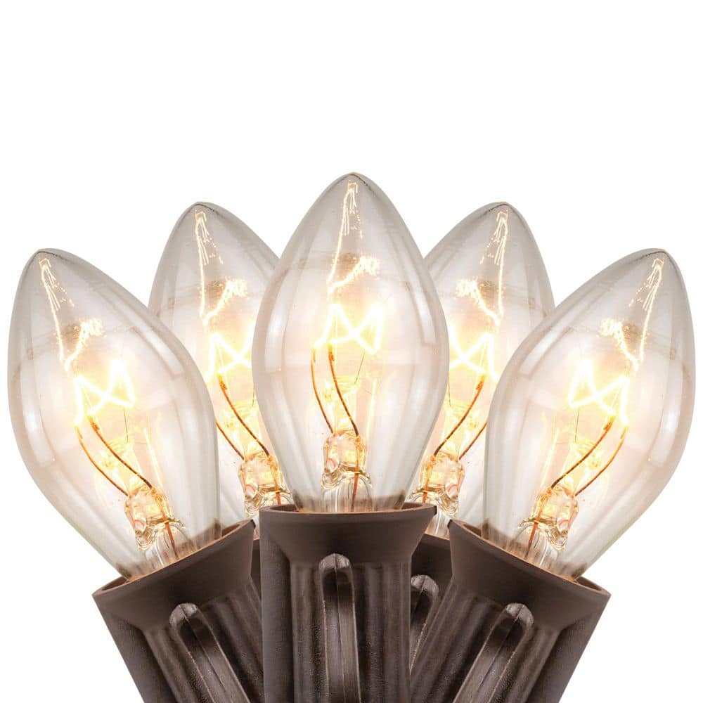 25 Count Clear C7 Christmas Lights 24 ft. Brown Wire price history on PriceWatchPro