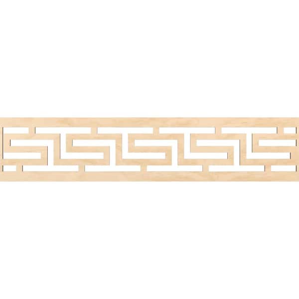 Ekena Millwork Tulum Fretwork 0.25 in. D x 46.75 in. W x 10 in. L Birch Wood Panel Moulding