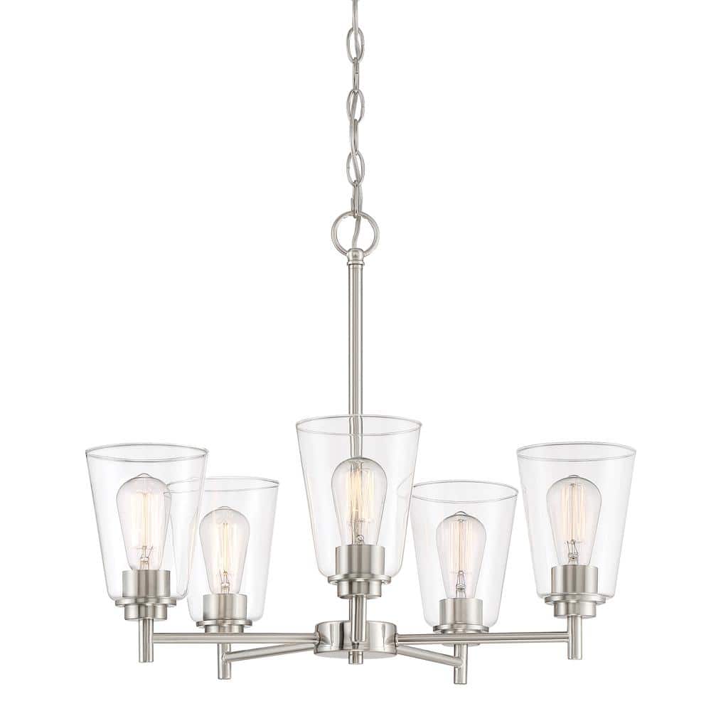 Designers Fountain Westin 5-Light Satin Platinum Industrial Sputnik ...