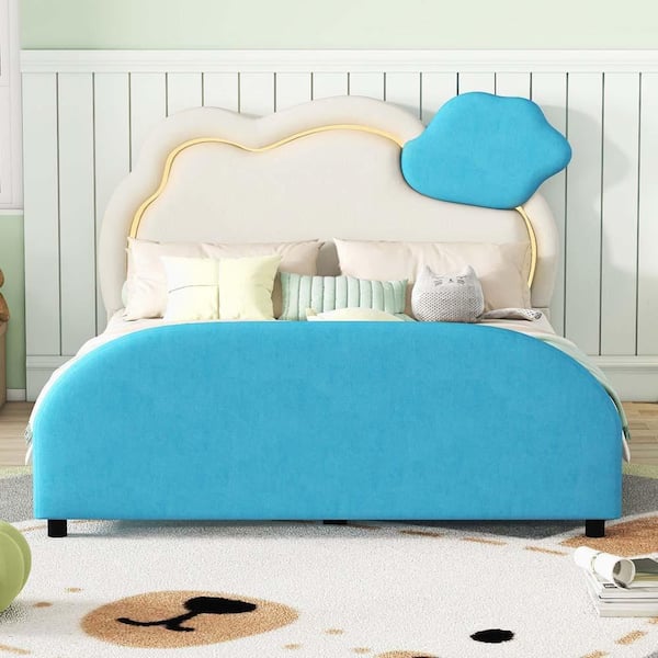 wetiny Blue Full Platform Bed