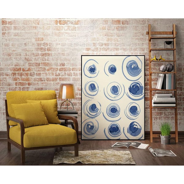 Unbranded 30 in. x 40 in. "Macrame Blue II" by Vanna Lam Framed Wall Art