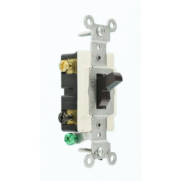 20 Amp Commercial Grade Double-Pole Toggle Switch, Brown CS220-2