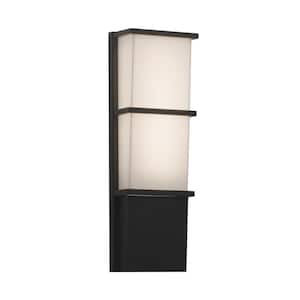 Lasalle Textured Bronze Integrated LED Outdoor Wall Lantern Sconce