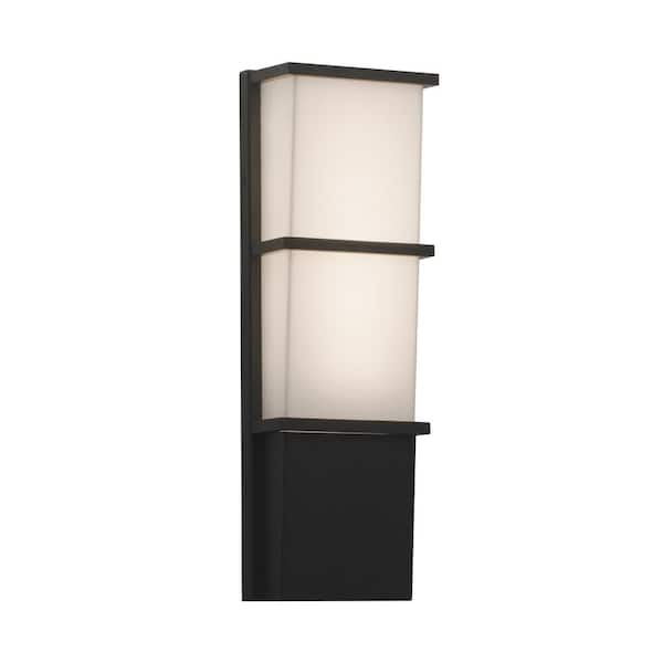 AFX Lasalle Textured Bronze Integrated LED Outdoor Wall Lantern Sconce