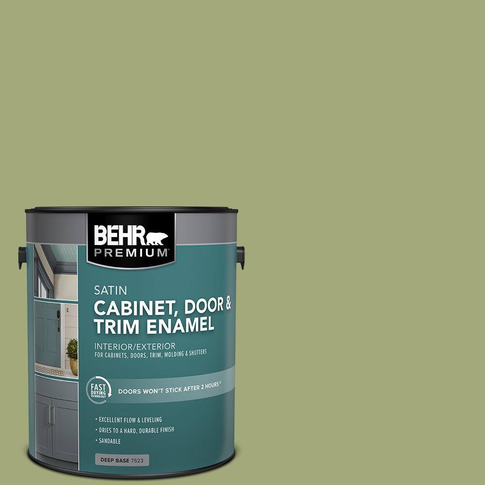 1 gal. #M350-5 Mossy Cavern Satin Enamel Interior/Exterior Cabinet, Door & Trim Paint price history on PriceWatchPro