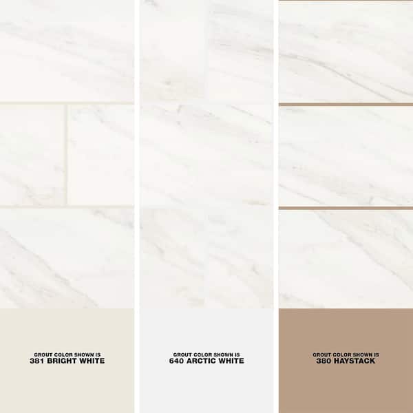 Kolasus White 12 in. x 24 in. Matte Porcelain Stone Look Floor and Wall  Tile (16 sq. ft./Case)
