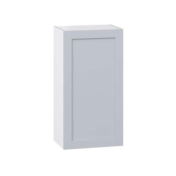 J COLLECTION Milton 21 in. W x 14 in. D x 40 in. H Assembled Shaker Wall Kitchen Cabinet in Light Gray