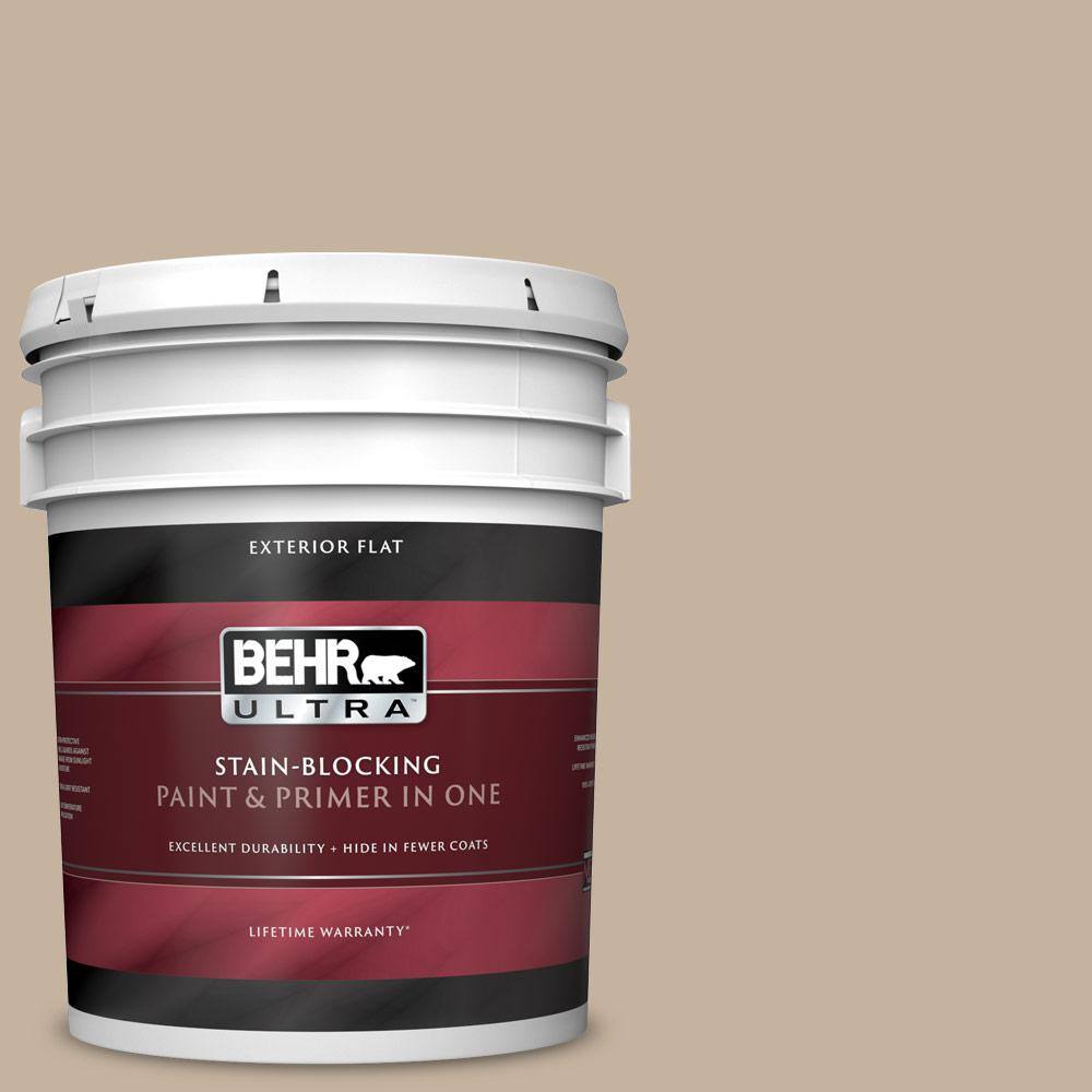 BEHR ULTRA 5 gal. ECC201 Canyon View Flat Exterior Paint and Primer in One485405 The Home