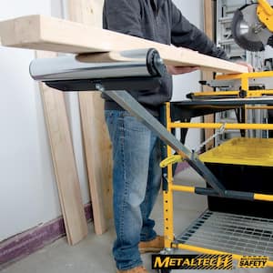 28.25 in. Adjustable Steel Bench Support Roller for Work Bench and Table/Miter Saw, 75 lbs. Load Capacity