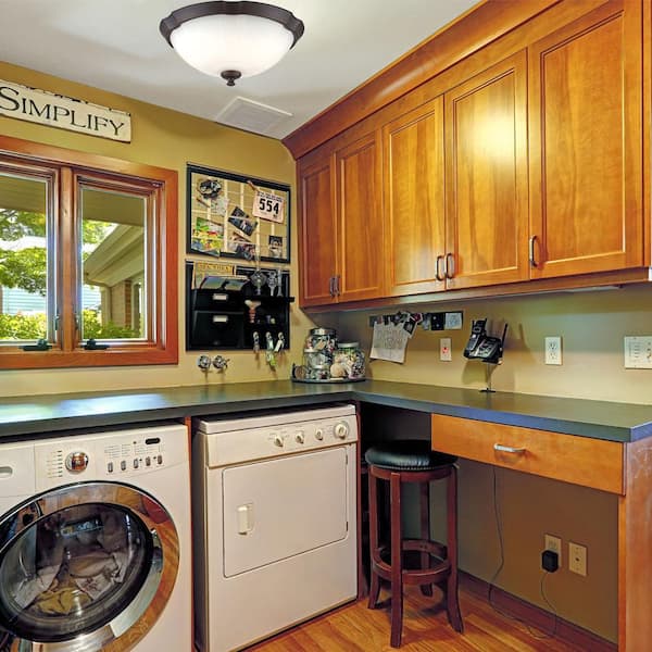 EnviroLite 13 in. Mid-century royal Bronze Dimmable Integrated LED Flush Mount for Kitchens