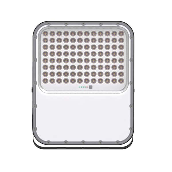 Mediterraneo KEMI 300-Watt Equivalent to 3300 Lumen 120-Degree White Dusk to Dawn Solar Integrated LED Flood Light w Remote Control