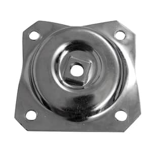 Angle Top Plate with 78° Flare - 2.4375 in. x 2.4375 in. - 18 Gauge Steel Mounting Hardware for Furniture Legs