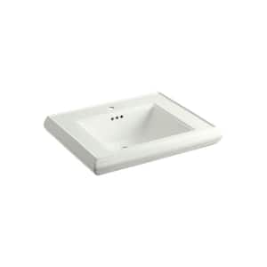 Memoirs 5.375 in. Fireclay Pedestal Sink Basin in Dune with Overflow Drain