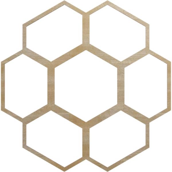 Ekena Millwork 34 in. x 21.75 in. x 0.375 in. Wood Medallion Moulding