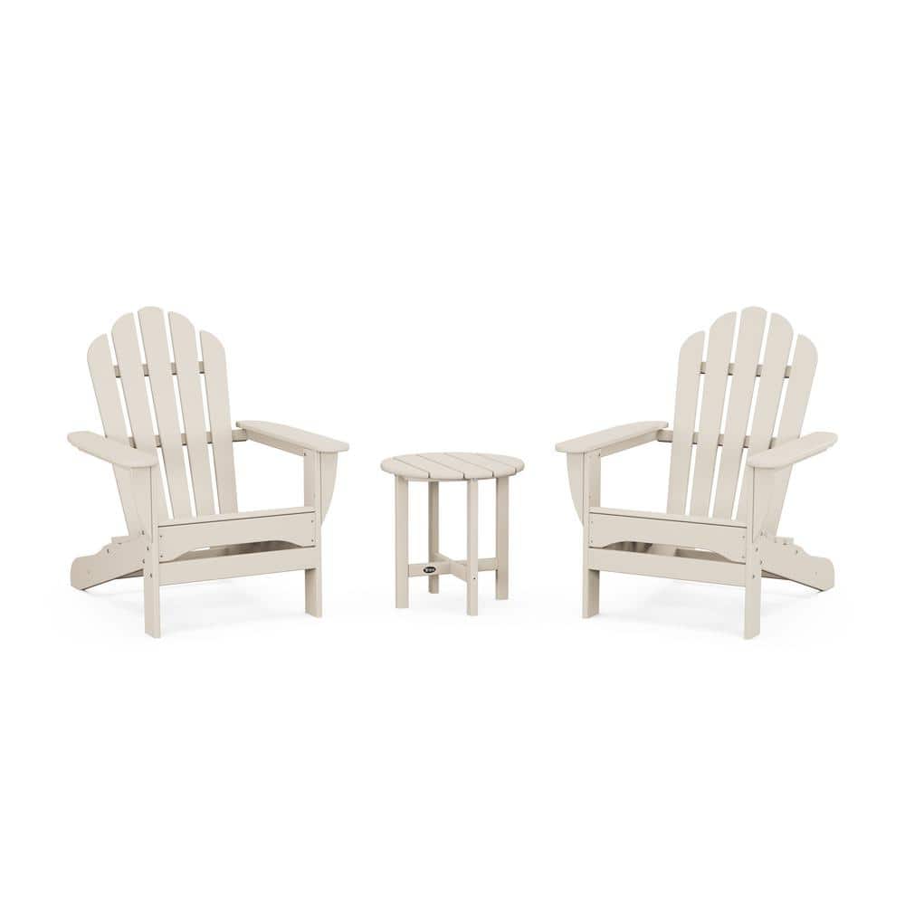 3-Piece Plastic Adirondack Patio Conversation Set in Sand Castle,Monterey Bay price history on PriceWatchPro