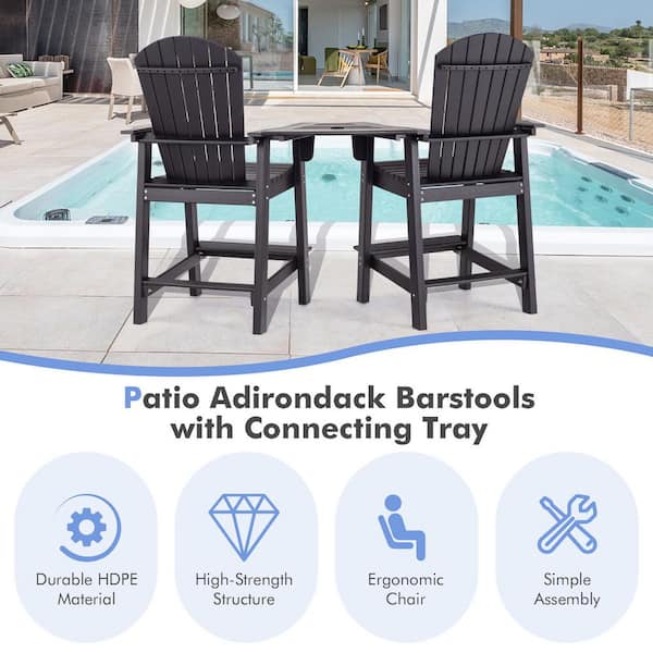 Adirondack chairs with table best sale in middle