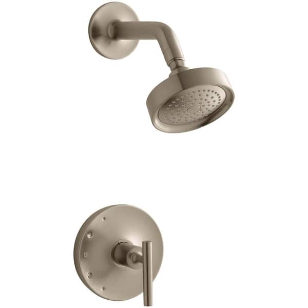 KOHLER Purist 1-Handle Tub and Shower Faucet Trim Kit with Lever Handle in Vibrant Brushed Bronze (Valve Not Included)
