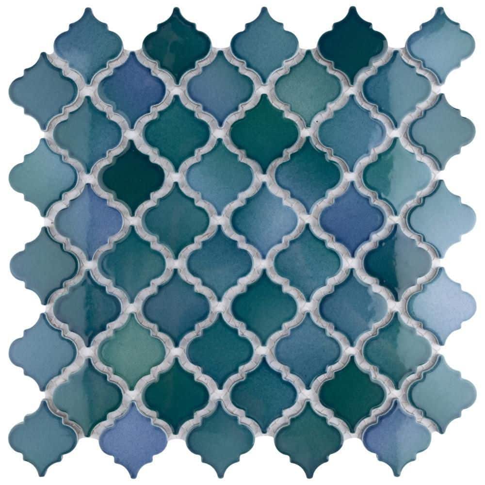 Hudson Tangier Aquamarine 6 in. x 6 in. Porcelain Mosaic Take Home Tile Sample price history on PriceWatchPro