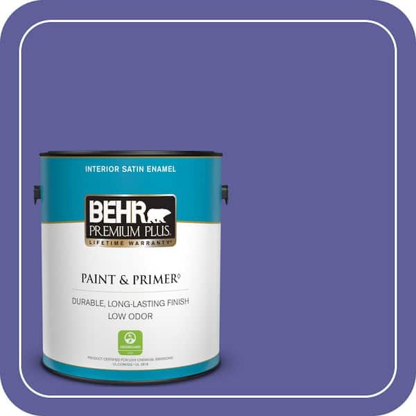 BEHR PREMIUM PLUS 1 gal. #P550-6 Wizards Potion Satin Enamel Low Odor Interior Paint & Primer