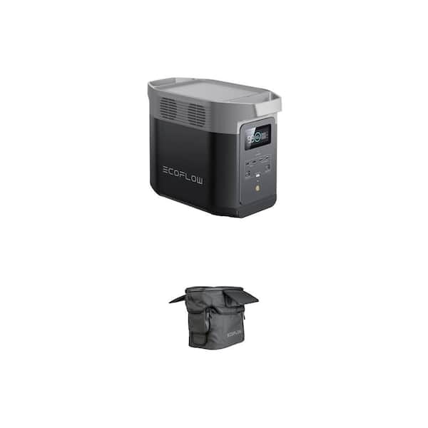 DELTA 2 Solar Generator, 1800W Output, 1024Wh LFP Power Station and Waterproof Bag Combo