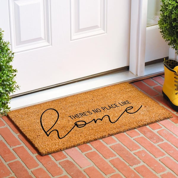 Monogram Printed Coir Fiber Doormat 18x28 Non-Slip Rug, Durable Outdoor /  Indoor Mat, Entryway, Front Door, Porch, Patio, Welcome Mat, Letter D