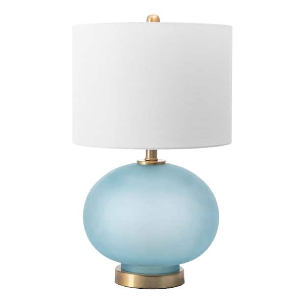 nuLOOM Rye 22 in. Blue Traditional Table Lamp with Shade