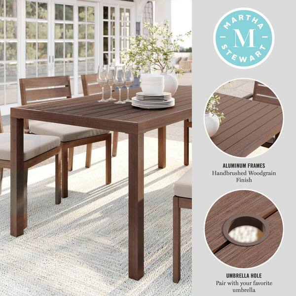 home depot martha stewart patio umbrella Kids' Outdoor Guidecraft Refresh your patio space with the chic style and cozy comfort of this MARTHA STEWART Bedford Patio Dining Set 7.5 ft. Black Aluminum Market