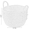 Vintiquewise Decorative Round Small Wicker Woven Rope Storage Blanket Basket  with Braided Handles QI003835.S - The Home Depot