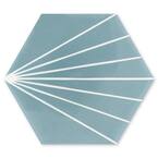 Spark C Stone Blue 8 in. x 9 in. Cement Handmade Floor and Wall Tile (Box of 16/ 5.93 sq. ft.)