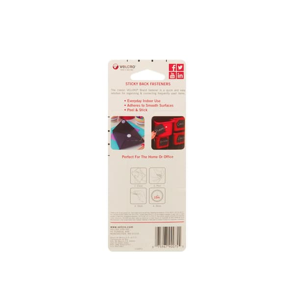 VELCRO HANGables Removable Wall Fasteners 3 in. x 1-3/4 in. Strips  (4-Count) 95183 - The Home Depot