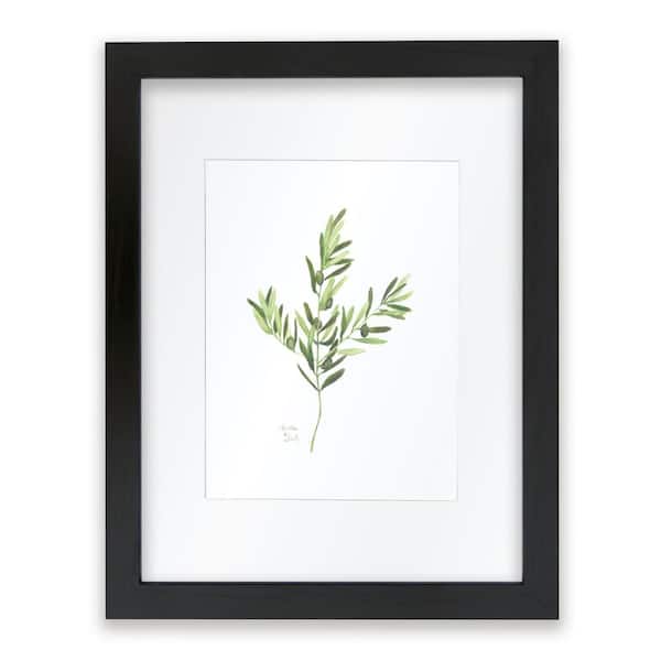 Unbranded Nature's Lace 1 "Olive" by Alyssa Lewis Individual Black Framed with Mat Nature Art Print 24 in. x 18 in.