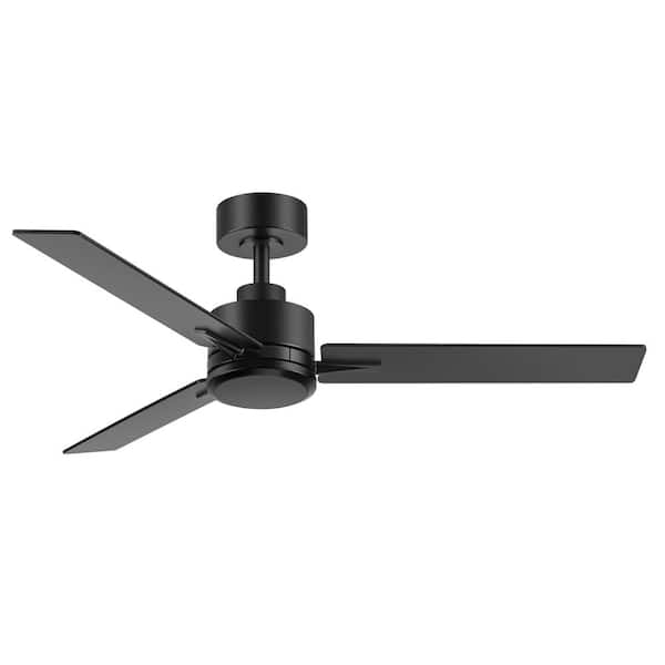 Alonso 48 in. Indoor 6 Speeds Black Ceiling Fan with 2-Pack with Remote Control and Downrod Included