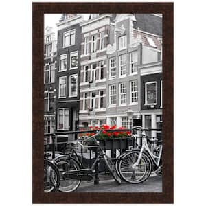 Opening Size 24 in. x 36 in. William Mottled Bronze Narrow Picture Frame