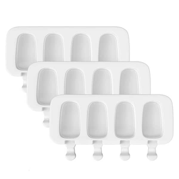 12-Piece Silicone Popsicle Molds Set Food-Grade Ice Cake Pop Maker with 50 Wooden Sticks and 50 Bags