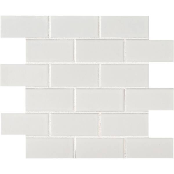 MSI - Bianco Subway 11.22 in. x 11.47 in. Glossy Ceramic Floor and Wall Tile (0.89 sq. ft./Each)