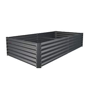 6 FT x 3 FT x 1.5 FT Outdoor Gray Rectangular Alloy Steel Quartz Galvanized Raised Planter Bed Boxes(3-Pack)