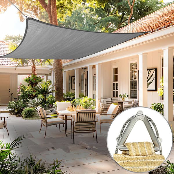 【新品】 TARPtoTARP valo shade sunrise シルバー 22 ft. x 22 ft. Square Pro Ring Sun Shade Sail with Hardware Kit