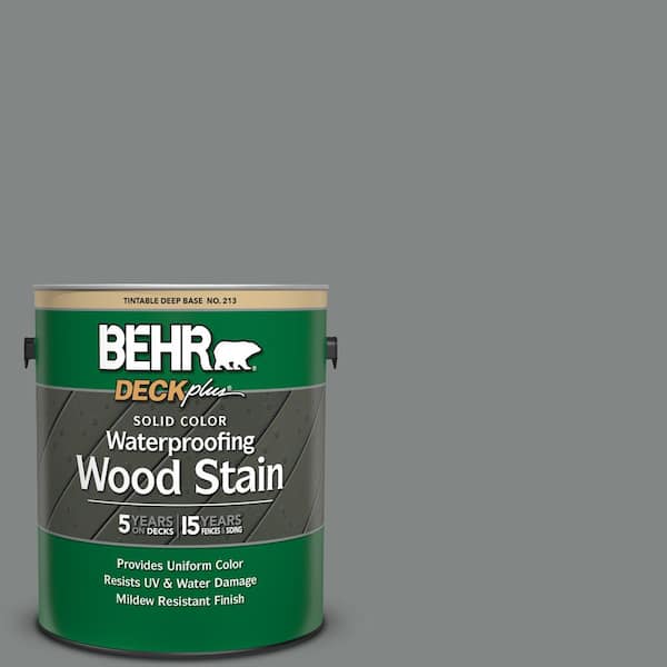 BEHR DECKplus 1 gal. #6795 Slate Gray Solid Color Waterproofing Exterior Wood Stain