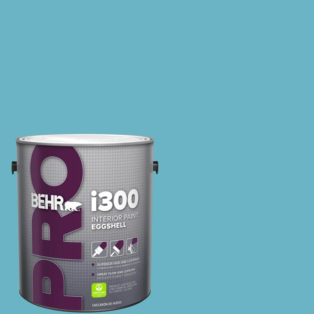 BEHR PRO 1 gal. #530D-5 Riverside Blue Eggshell Interior Paint PR33001 ...