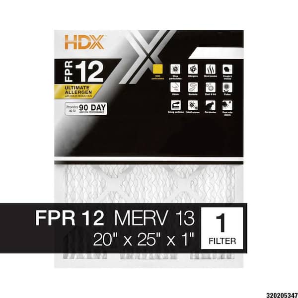 20 in. x 25 in. x 1 in. Ultimate Allergen Pleated Air Filter FPR 12, MERV 13