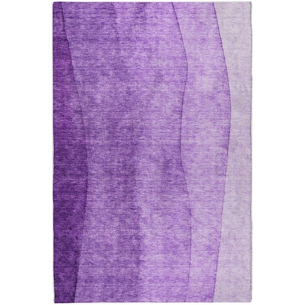 Dream Shag Premium Machine Washable Abstract ADS690 Gray 5 ft. x 7 ft. 6 in. Area Rug