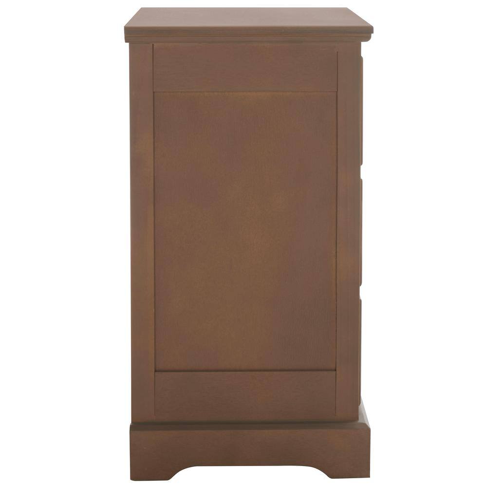 Transitional Beige Pine 3-Drawer Rectangular Side Table