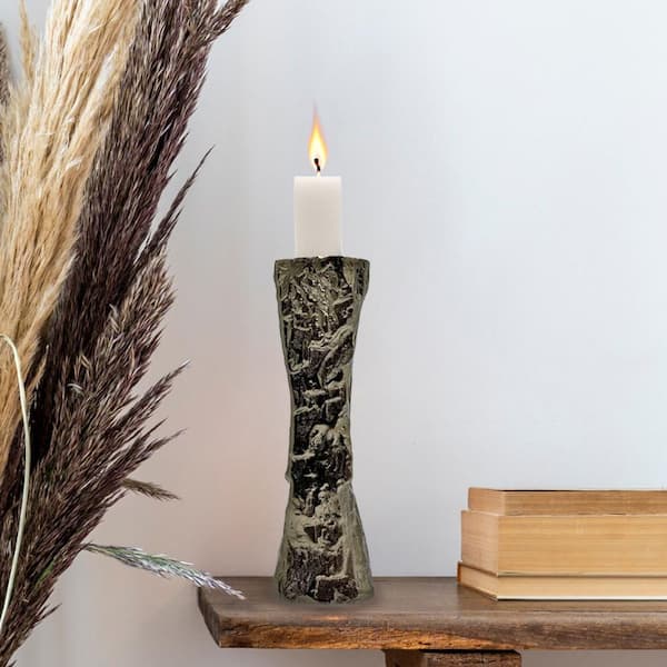 castellousa Bronze 16 in. Tall Decorative Handmade Aluminum Metal Candle Holder